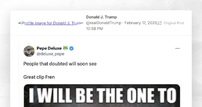 Donald J. Trump: ""