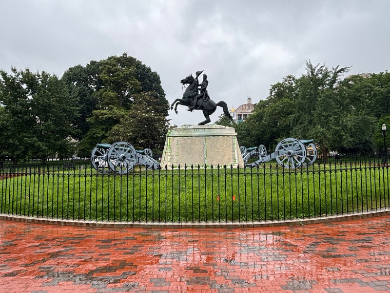 From Greg Wischer at the United States Department of the Interior: “After 6 long years, the original cannons that previously surrounded the Andrew Jackson statue in Lafayette Park but were damaged in the 2020 riots have been returned to their rightful location around the statue.The four cannons—El Witiza, El Egica, El Apolo, and El Aristeo—were captured by Andrew Jackson from the Spanish in his Pensacola Campaign in 1818. El Witiza and El Egica had been cast at the royal foundry in Barcelona in 1748 and were named for two Visigoth kings, while El Apolo and El Aristeo were cast in 1773 and were named for two Greek gods.The first photo below shows the damaged cannons and the destroyed cannon carriages, which support and transport the cannons, during the 2020 riots.The second photo shows the state of the Andrew Jackson statue and returned canno...2026-07-05 16:12 UTCLinkFrom Greg Wischer at the United States Department of the Interior: “After 6 long years, the original cannons that previously surrounded the Andrew Jackson statue in Lafayette Park but were damaged in the 2020 riots have been returned to their rightful location around the statue.The four cannons—El Witiza, El Egica, El Apolo, and El Aristeo—were captured by Andrew Jackson from the Spanish in his Pensacola Campaign in 1818. El Witiza and El Egica had been cast at the royal foundry in Barcelona in 1748 and were named for two Visigoth kings, while El Apolo and El Aristeo were cast in 1773 and were named for two Greek gods.The first photo below shows the damaged cannons and the destroyed cannon carriages, which support and transport the cannons, during the 2020 riots.The second photo shows the state of the Andrew Jackson statue and returned canno...2026-07-05 16:12 UTCLink