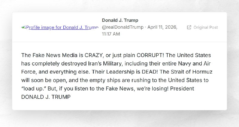 Donald J. Trump: "The Fake News Media is CRAZY, or just plain CORRUPT! The United States has c...