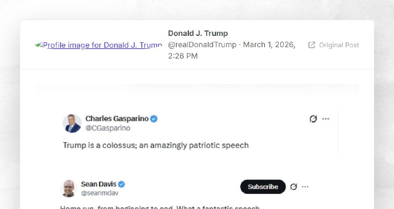 Donald J. Trump: ""
