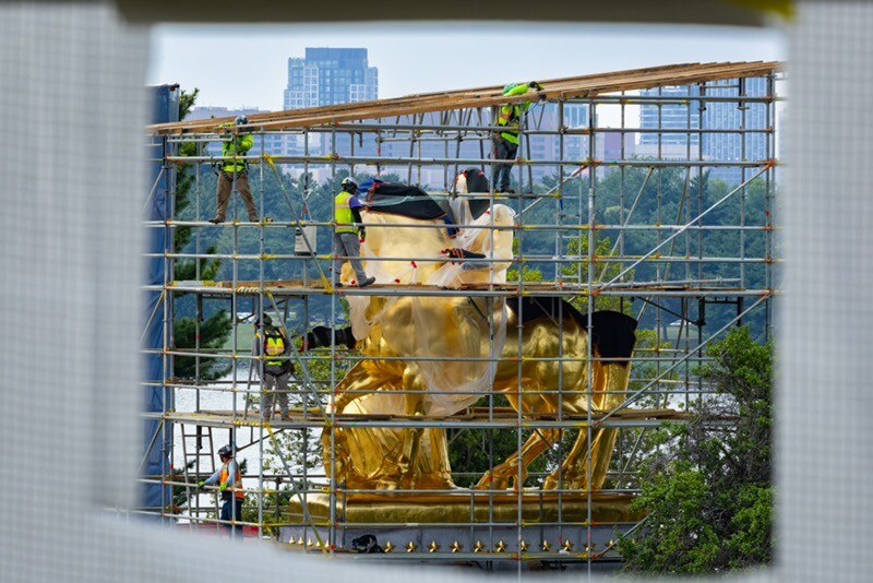 Taking down the scaffolding around the regilded Arts of War sculptures!2026-07-27 23:30 UTCLinkTaking down the scaffolding around the regilded Arts of War sculptures!2026-07-27 23:30 UTCLink
