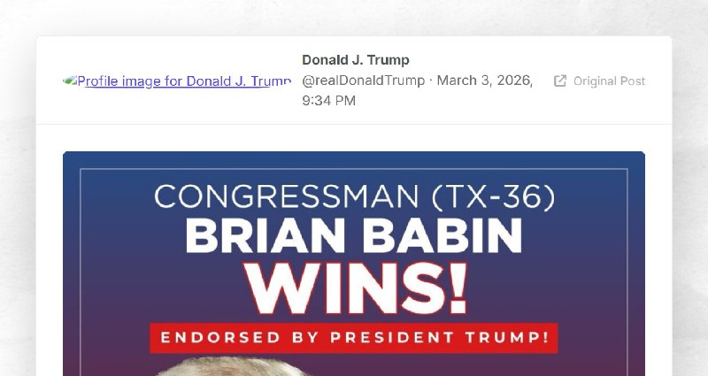 Donald J. Trump: ""