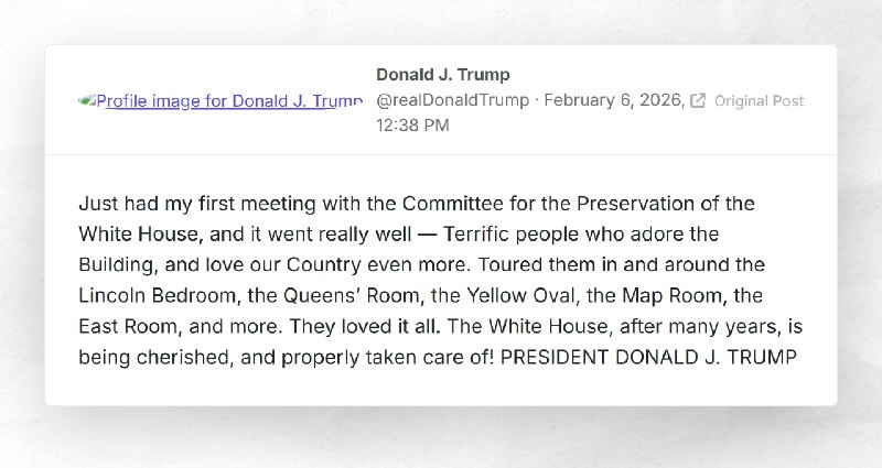 Donald J. Trump: "Just had my first meeting with the Committee for the Preservation of the Whi...